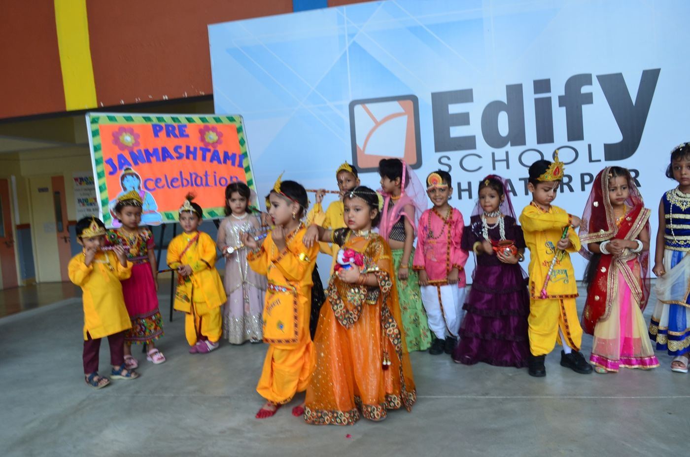 Students on stage