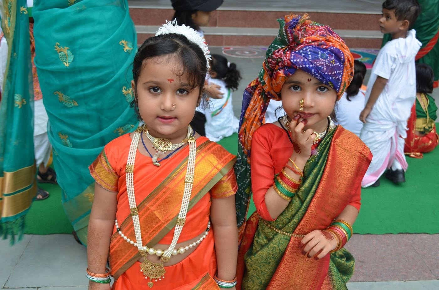 Students in traditional dress