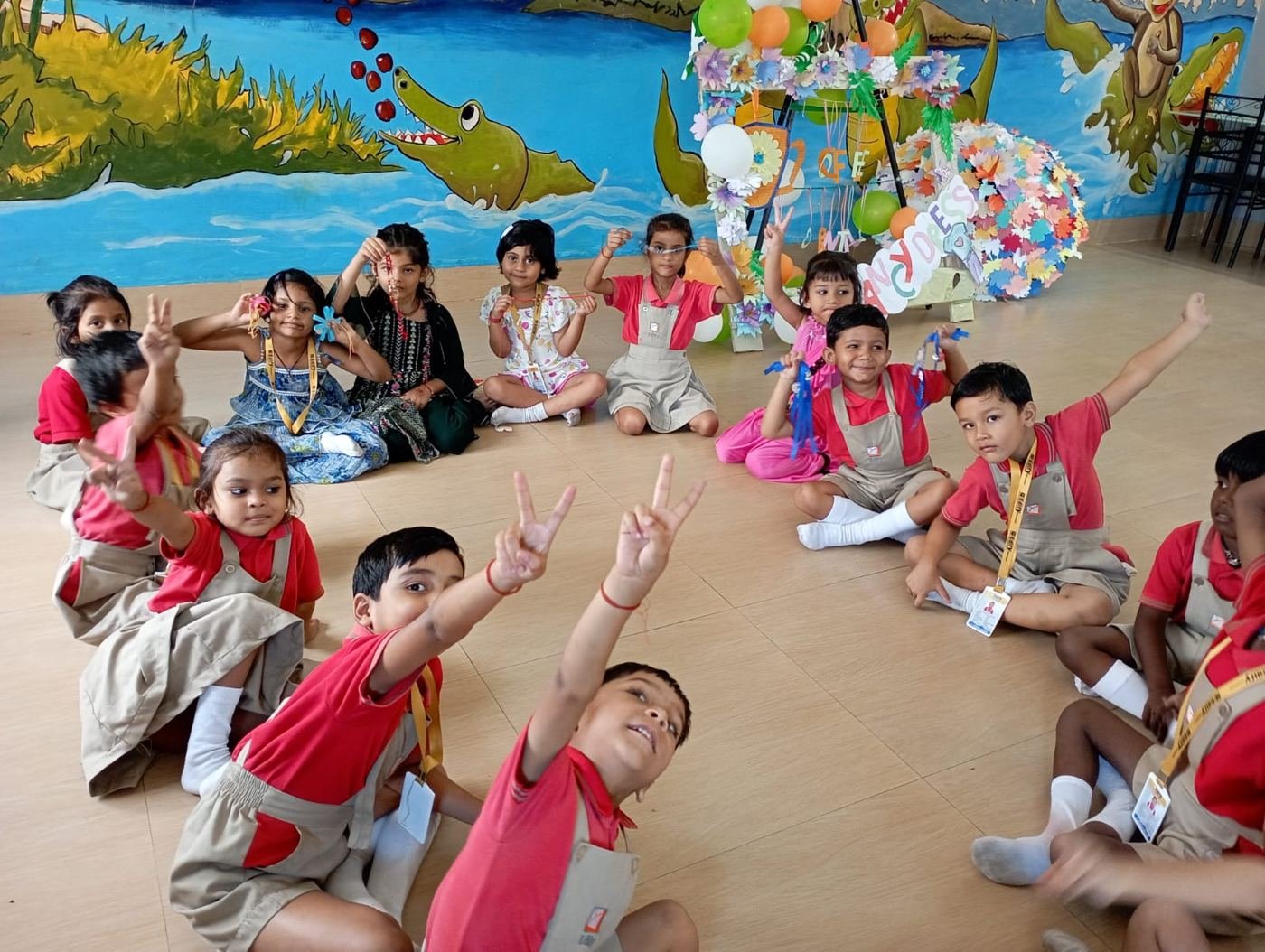 Students at circle time